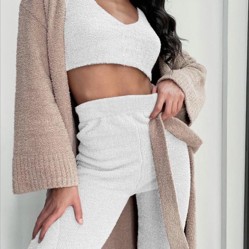 Long Sleeve Crop Tank & Drawstring Shorts Pajama Set