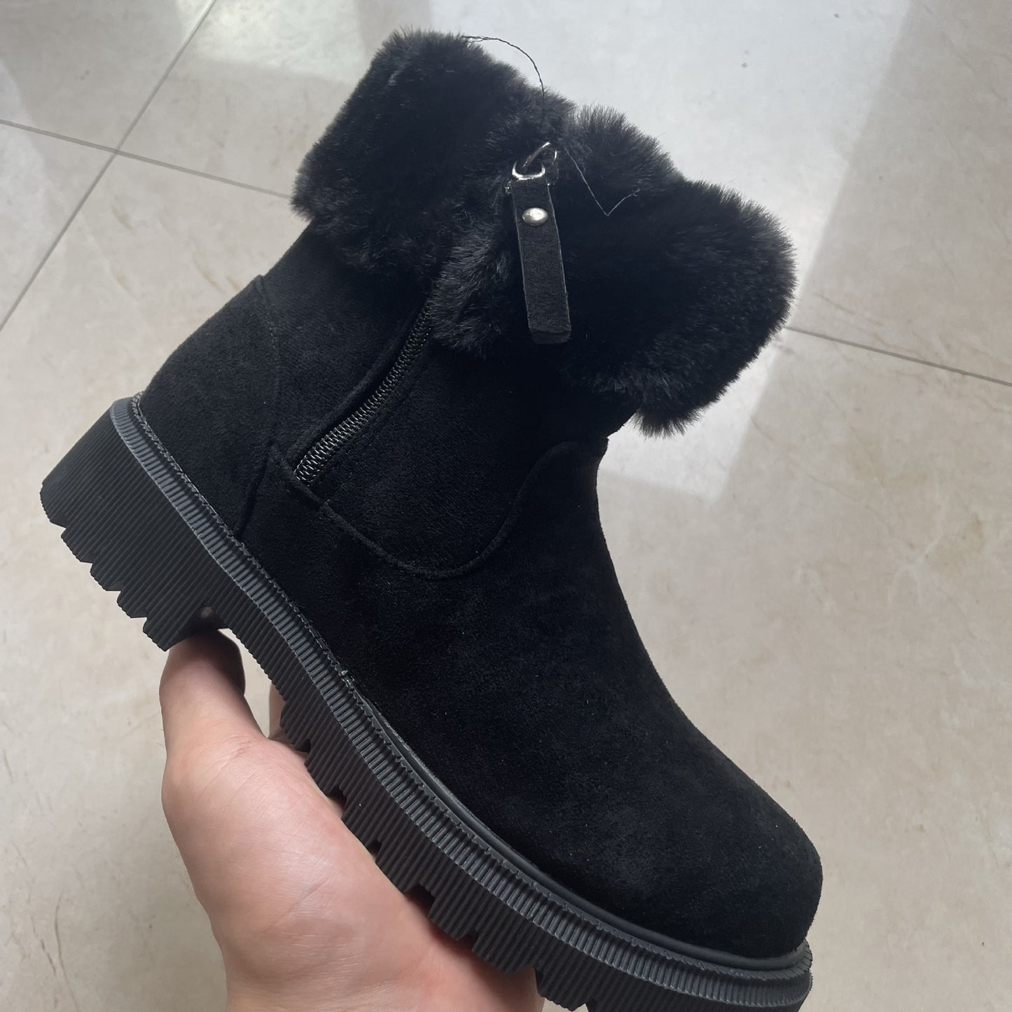 Warm Plush Boots Winter Fashion Side-Zipper Snow Boot