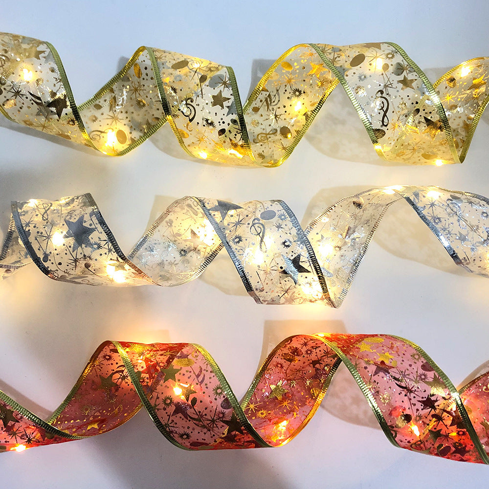 LED Lights Hot Stamping Double-layer Ribbon