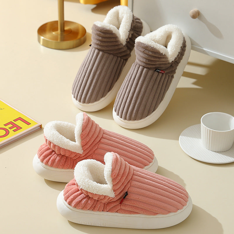 Warm Indoor Bedroom Cotton Plush Shoes