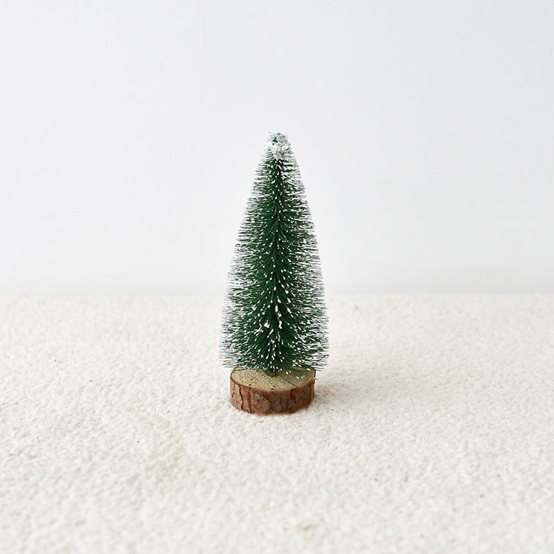 Mini Christmas Tree with Pine Needles Flocking