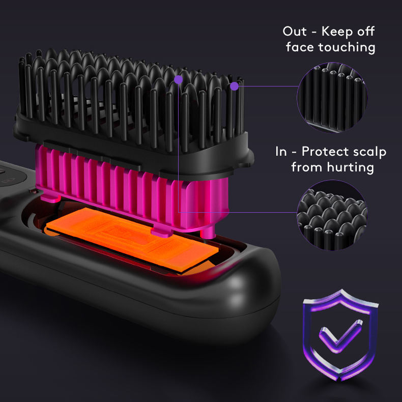 2 In 1 Hair Straightener Brush