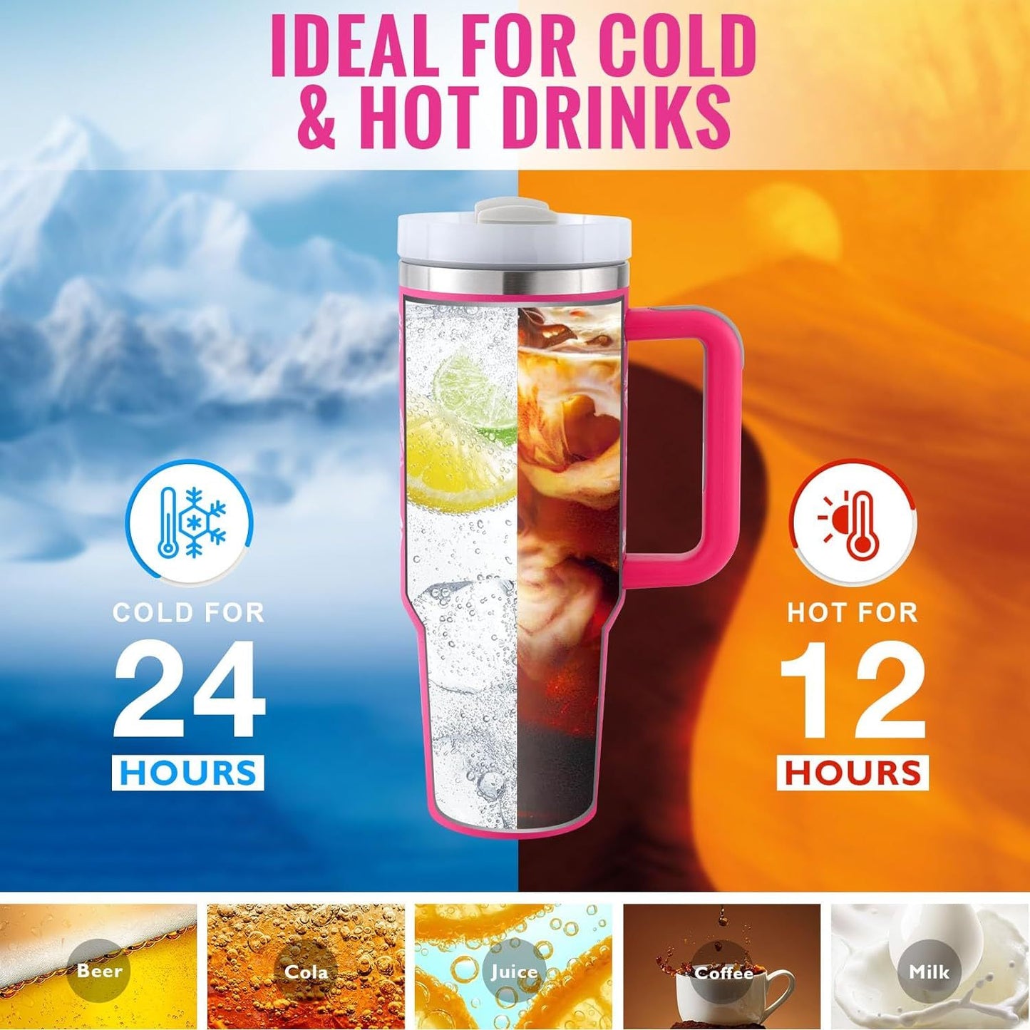 Stainless Steel Spill-Proof Vacuum Coffee Tumbler with Lid