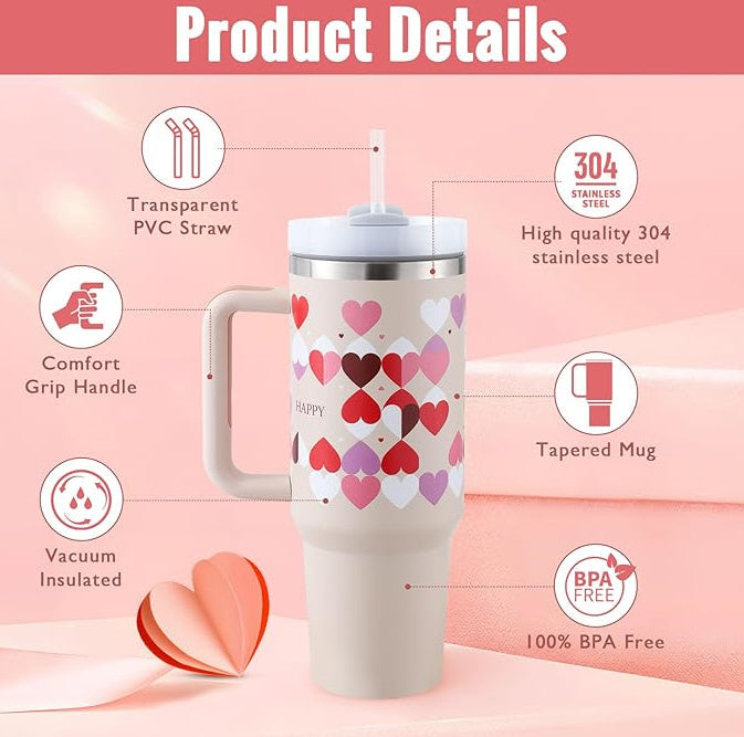 Stainless Steel Spill-Proof Vacuum Coffee Tumbler with Lid