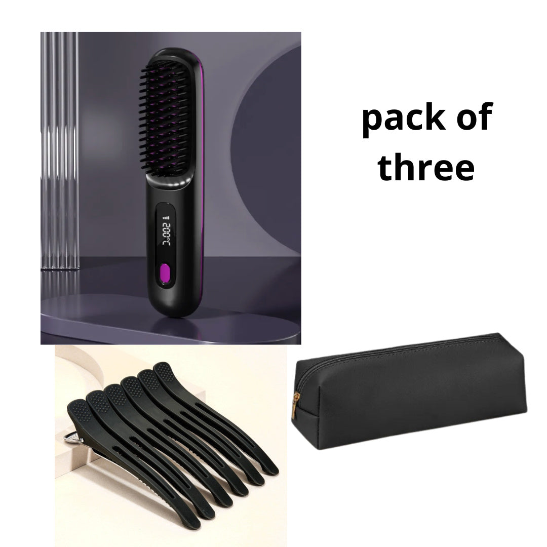 2 In 1 Hair Straightener Brush