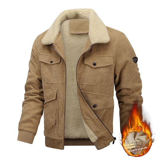 Winter Lapel Fleece Jacket With Pockets