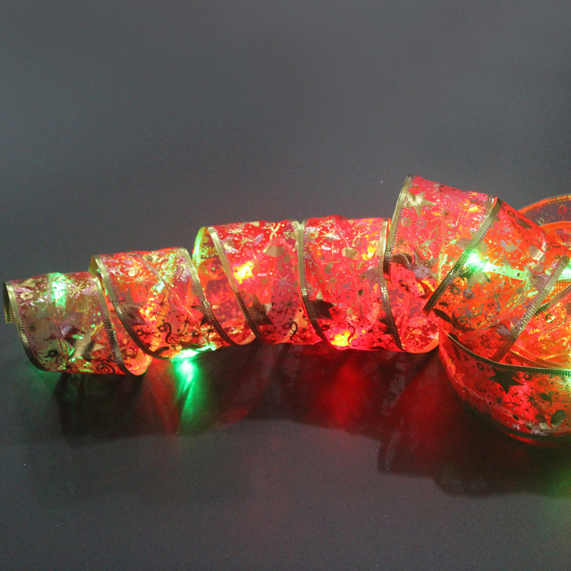 LED Lights Hot Stamping Double-layer Ribbon