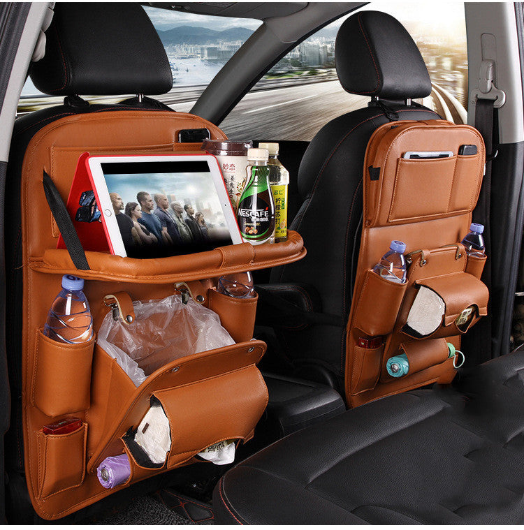 PU Leather Car Seat Back Storage