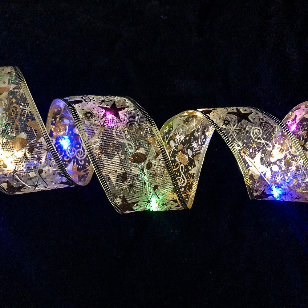 LED Lights Hot Stamping Double-layer Ribbon