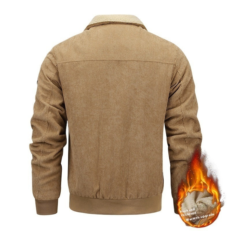 Winter Lapel Fleece Jacket With Pockets