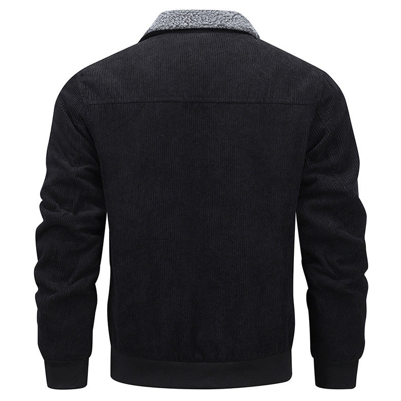 Winter Lapel Fleece Jacket With Pockets