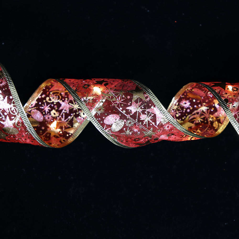 LED Lights Hot Stamping Double-layer Ribbon