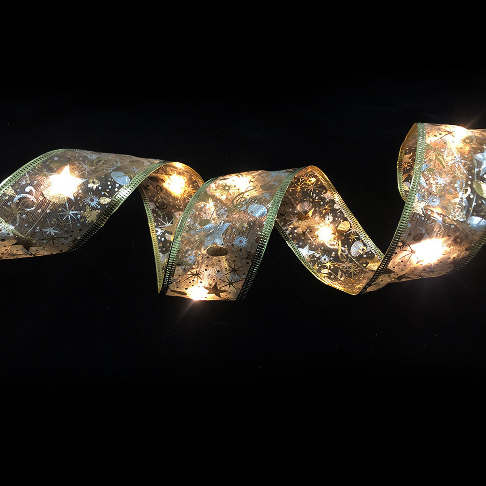 LED Lights Hot Stamping Double-layer Ribbon
