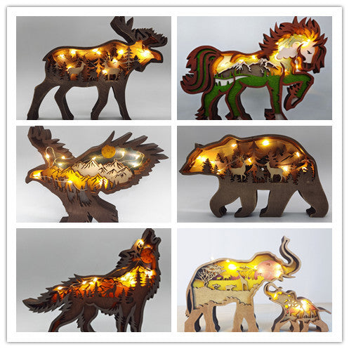 Wooden Animal Carving Handcraft Gift