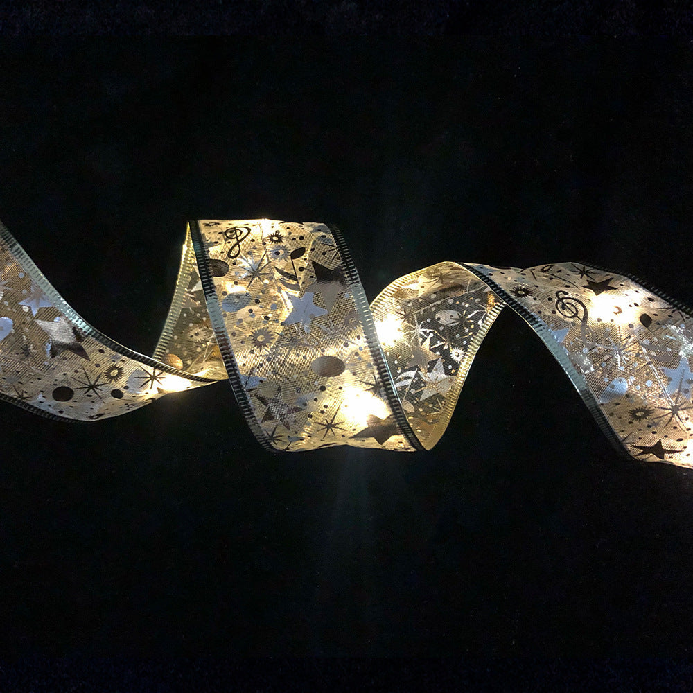 LED Lights Hot Stamping Double-layer Ribbon